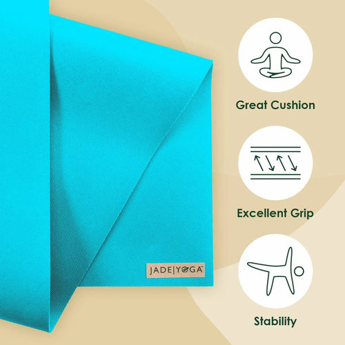 Jadeyoga Harmony Yoga Mat - Durable & Thick Gym Fitness Mat, Non-Slip Natural Ru